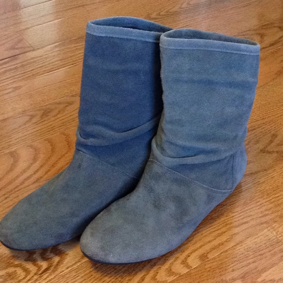 Nine West Shoes - Nine West grey suede short slouchy boots